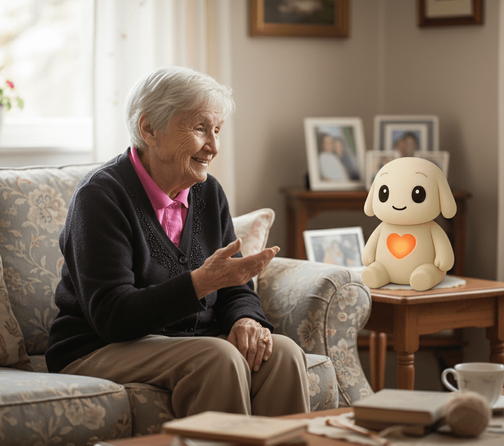 Senior enjoying time with Qluve